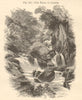 Lodore Falls, Lake District. Cumbria. Derwentwater Watendlath 1885 old print