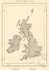Shipwreck Chart of the British Isles. Damaged foundered. Sketch map 1885