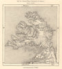 North-West Peninsula of Iceland. Sketch map 1885 old antique plan chart