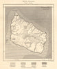 Bornholm island. Denmark. Sketch map 1885 old antique vintage plan chart