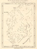 Glacial Scorings in South Norway. Sketch map 1885 old antique plan chart