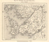 Gothenburg/Göteborg and the Lower Gota.  Sweden. Sketch map 1885 old