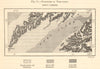 Fisheries of Vest-Fiord. Vestfjord. Norway. Sketch map 1885 old antique