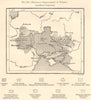 Historical Displacements of Ukrania per Dragomanov. Ukraine. Sketch map 1885