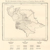 Roman Catholics proportion in Volhynia, Podolia & Kiev. Ukraine. Sketch map 1885