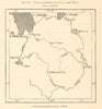 Canals connecting the Baltic & Volga. St Petersburg. Russia. Sketch map 1885