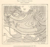 Isobars in January. Asia. Sketch map 1885 old antique vintage plan chart