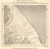 Quba & Qusar environs, Azerbaijan. Sketch map 1885 old antique plan chart