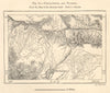 Yelizavetpol (Ganja) & river Kura (Mtkvari), Azerbaijan. Sketch map 1885