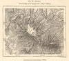 Mount Ararat, Great Ararat & Little Ararat. Turkey. Sketch map 1885 old