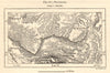 Stavropol & Sergiyevsk (Sergiyevskoye). Kalaus river, Russia. Sketch map 1885