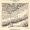 Alai (Alay) plateau & valley, Kyzyl-Suu river, Kyrgyzstan. Sketch map 1885