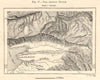 Aktogoi Defile Lake Issyk-Kul Dzhergalan. Kyrgyzstan Kazakhstan. Sketch map 1885