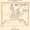 1878 Oxus (Amu Darya) flood. Aral Sea Lake Sarygamysh Uzbekistan Sketch map 1885