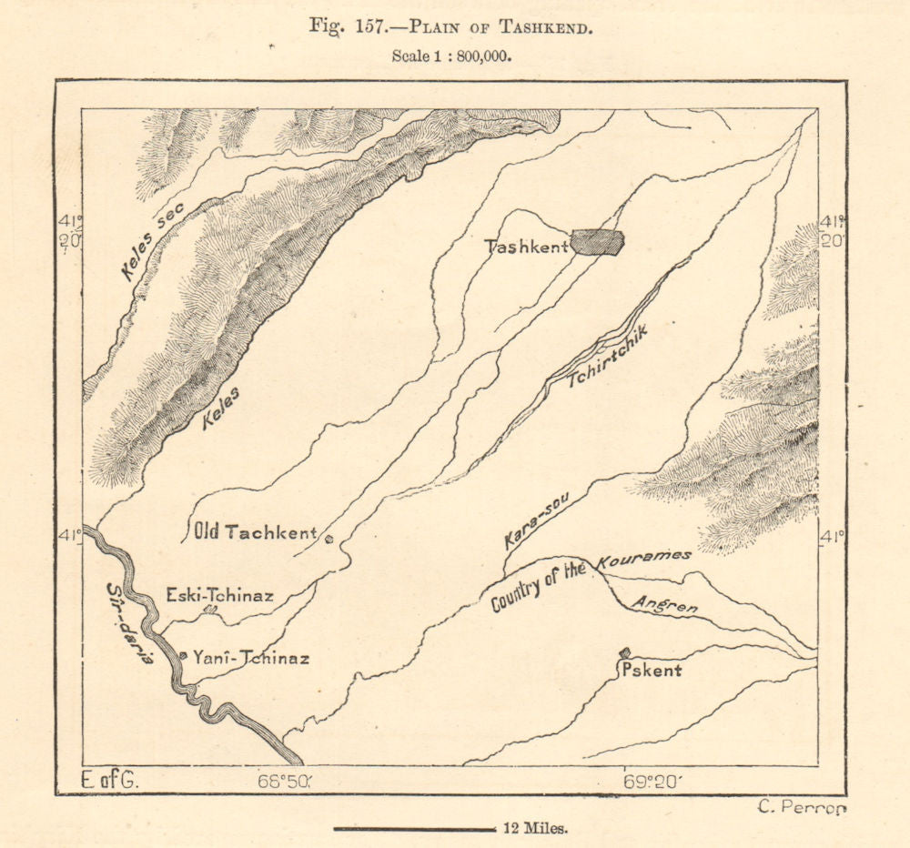 Tashkent Plain Syr Darya River Uzbekistan Kazakhstan Sketch Map 1885 tashkent-plain-syr-darya-river-uzbekistan-kazakhstan-sketch-map-1885