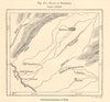 Tashkent plain. Syr Darya river. Uzbekistan Kazakhstan. Sketch map 1885