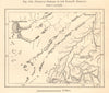 Barnaul District. Lake Kulundinskoye, Siberia, Russia. Sketch map 1885 old