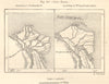 River Lena delta, Laptev Sea, Siberia, Russia. Comparative sketch map 1885