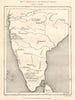 Deccan Plateau, Eastern & Western Ghats altitudes. India. Sketch map 1885