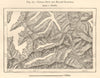 Nanda-Devi & Milam Bilju glaciers Gori Gar River Himalayas India sketch map 1885