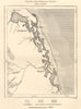 The Batticaloa Lagoon. Sri Lanka. Sketch map 1885 old antique plan chart