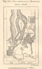 Ava (Inwa), Amarapura & Mandalay. Burma Myanmar. Sketch map. SMALL 1885