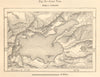 Lake Van. Ahlat Adilcevaz Ercis Turkey. Sketch map 1885 old antique chart