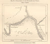 Confluence of the Euphrates and Tigris. Al Qurnah. Iraq. Sketch map 1885