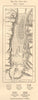 Dead Sea. Middle East. Wadi Almujib. Israel Jordan. Sketch map 1885 old