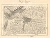 Damascus city plan. Syria. Sketch map 1885 old antique vintage chart