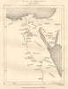 Arab Tribes in Egypt sketch map 1885 old antique vintage plan chart