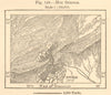 Hot Springs, Arkansas sketch map. SMALL 1885 old antique plan chart