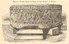 Tizoc Stone, National Museum of Anthropology, Mexico City. Aztec 1885 print