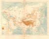 Asia 1886 old antique vintage map plan chart