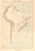 South America. Physical. Mountains & rivers 1886 old antique map plan chart