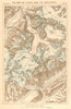 The Mer de Glace and its Affluents. Haute-Savoie. Chamonix 1886 old map