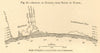Section of Europe from South to North. Alps. SMALL 1886 old antique print