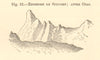 Einshorn de Splugen; after Coaz. Switzerland. SMALL. Mountains 1886 old print