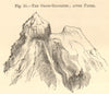 The Gross-Glockner; after Payer. Austria. SMALL. Mountains 1886 old print