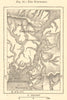 The Bosphorus. Turkey. Istanbul Constantinople. SMALL sketch map 1886 old