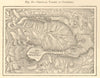 Circular Valley of Ourdinse. Pyrénées-Atlantiques. Bedous. Sketch map 1886