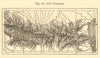 The Pyrenees. SMALL sketch map 1886 old antique vintage plan chart