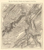 Valleys, Gorges and Combes of the Jura. Morez Les Rousses. Sketch map 1886