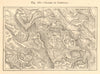 Chasm of Carniola. Slovenia. Postojna. Sketch map 1886 old antique chart