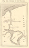 Course of the Niagara. North America. Niagara Falls. SMALL sketch map 1886