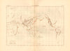 Volcanoes of the World 1886 old antique vintage map plan chart