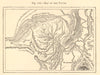 Map of the Fayum. Egypt. Faiyum Oasis. Sketch map 1886 old antique chart