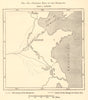 Shifting Beds of the Hoang-Ho. Yellow River, China. Jinan. Sketch map 1886