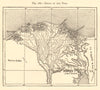 Delta of the Nile. Egypt. Cairo. Sketch map 1886 old antique plan chart