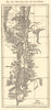 The Dead Sea and the Jordan river. Israel. Sketch map 1886 old antique